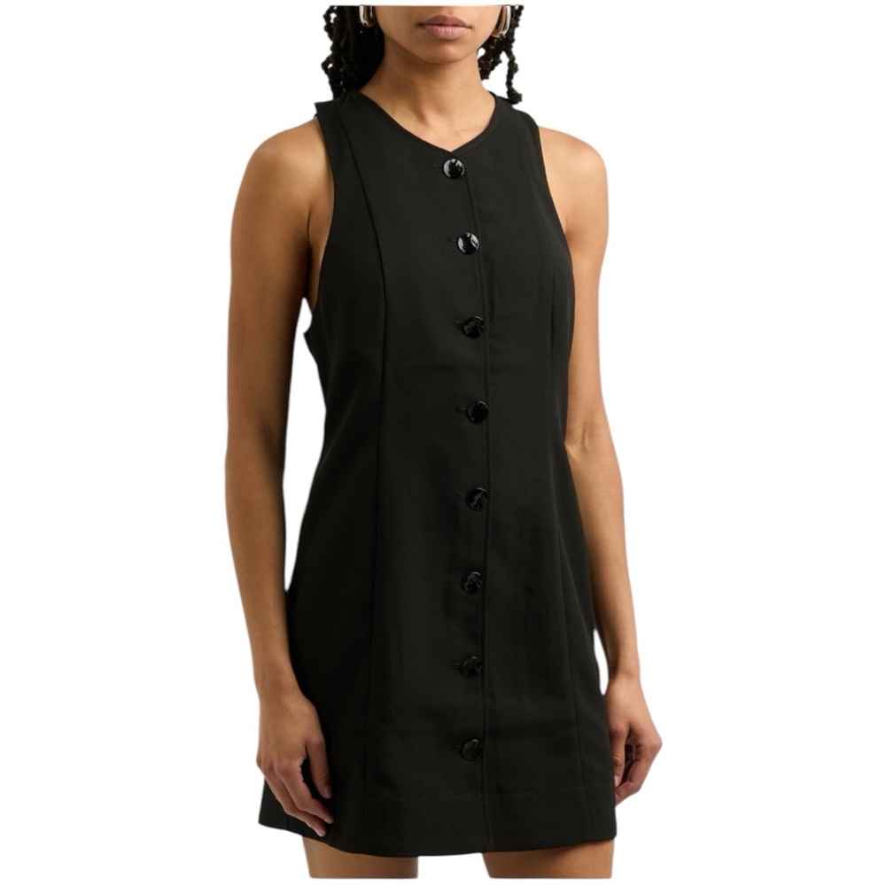 Ganni Twill Mini Dress Black size 34 new with tag